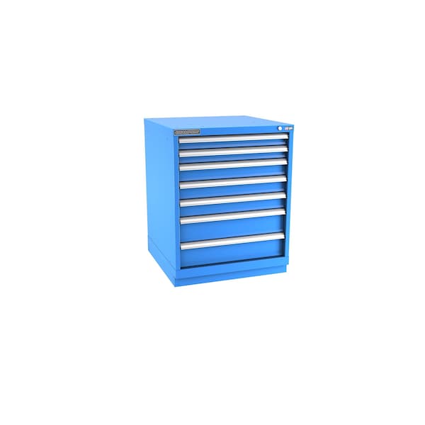 Champion Tool Storage Modular Drawer Cabinet, 7 Drawer, Blue, Steel, 28 in W x 28-1/2 in D x 36 in H S15000702ILCFTB-BB - main